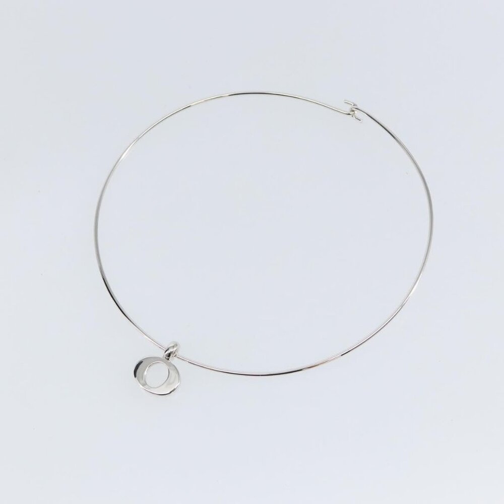 Christian Dior Choker metal Silver Auth - Picture 2 of 9